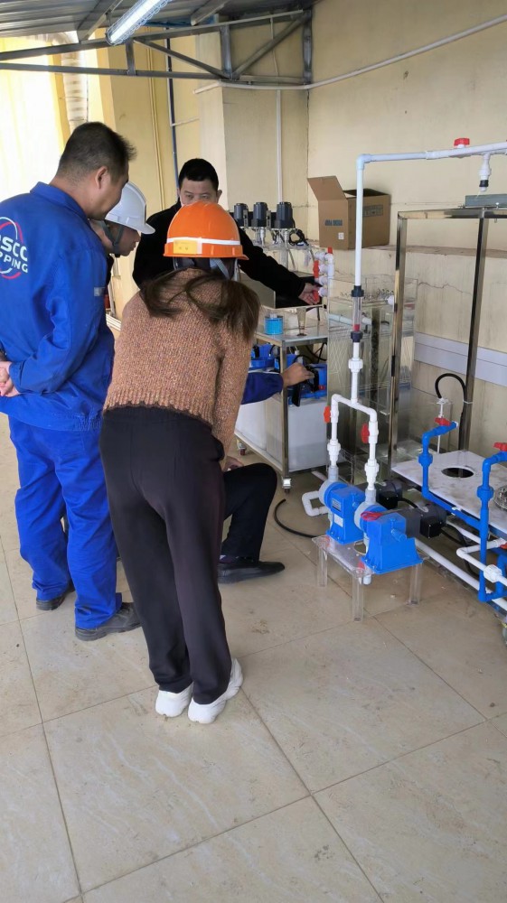 為中遠海運廣州凈海油污水工程有限公司大規模投建的小型水處理測試系統